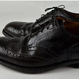 Vintage Edwin Clapp Brown Wingtip Brogue Leather Oxford Shoes Mens 10 Hiland
